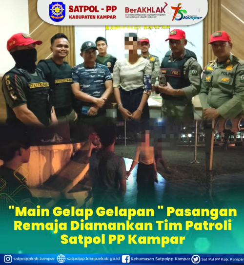 Pacaran Hingga Dini Hari di Tugu Muara Takus, Satpol-PP Kampar Amankan Satu Orang