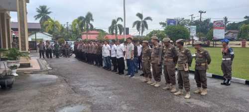 Jelang Pelantikan Bupati, Satpol-PP Kampar Apel Bersama TNI-Polri