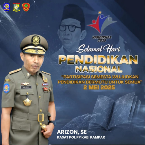 Hari Pendidikan Nasional 2025, Kasatpol-PP Kampar Beri Ucapan Selamat