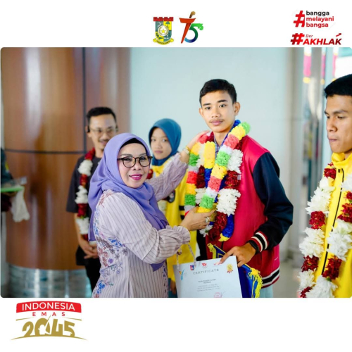 Wabup Kampar Sambut Devin, Atlet Taekwondo Peraih Emas di ASEAN Championship 2025