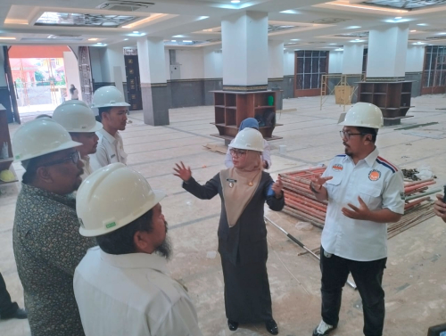 Wabup Kampar Tinjau Langsung Renovasi Islamic Center Bangkinang
