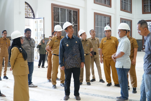 Bupati-Wabup Turun Langsung Cek Progres Islamic Center Kampar, Ditarget Rampung 18 Maret