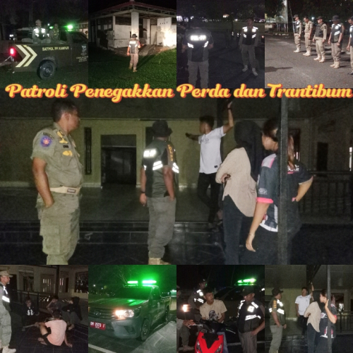 Jaga Ketertiban, Satpol PP Kampar Tertibkan Aktivitas Remaja di Malam Hari