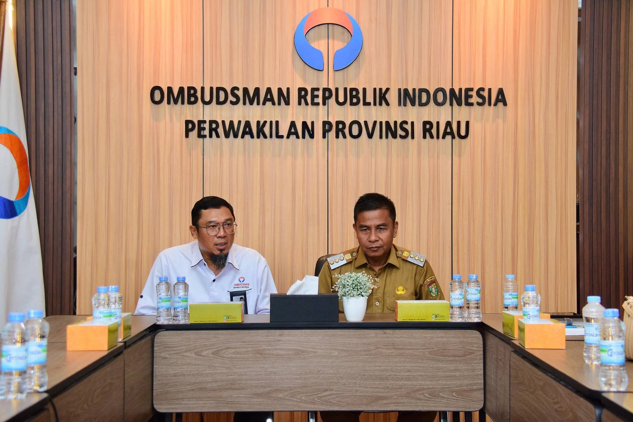 Bupati Kampar Sambangi Ombudsman Riau, Fokus Tingkatkan Pelayanan Publik