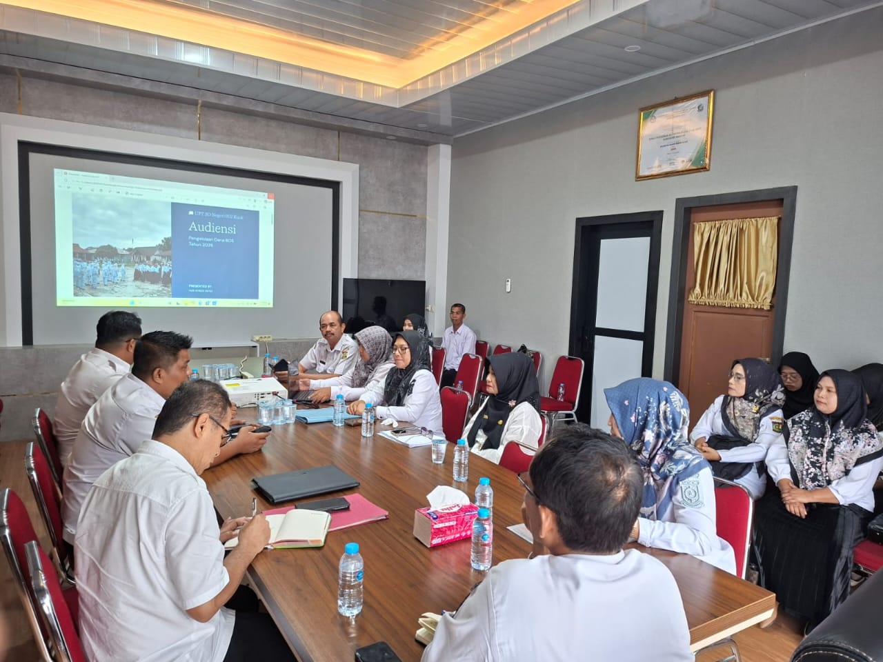 Melalui Audiensi, Disdikpora Kampar Pastikan RKAS 2026 Mengacu Rapor Pendidikan