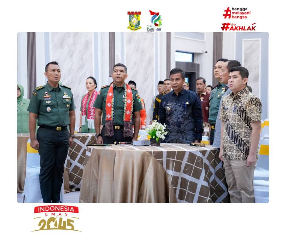 Sambut Danrem 031/Wira Bima, Bupati Kampar Dorong Penguatan Stabilitas Daerah