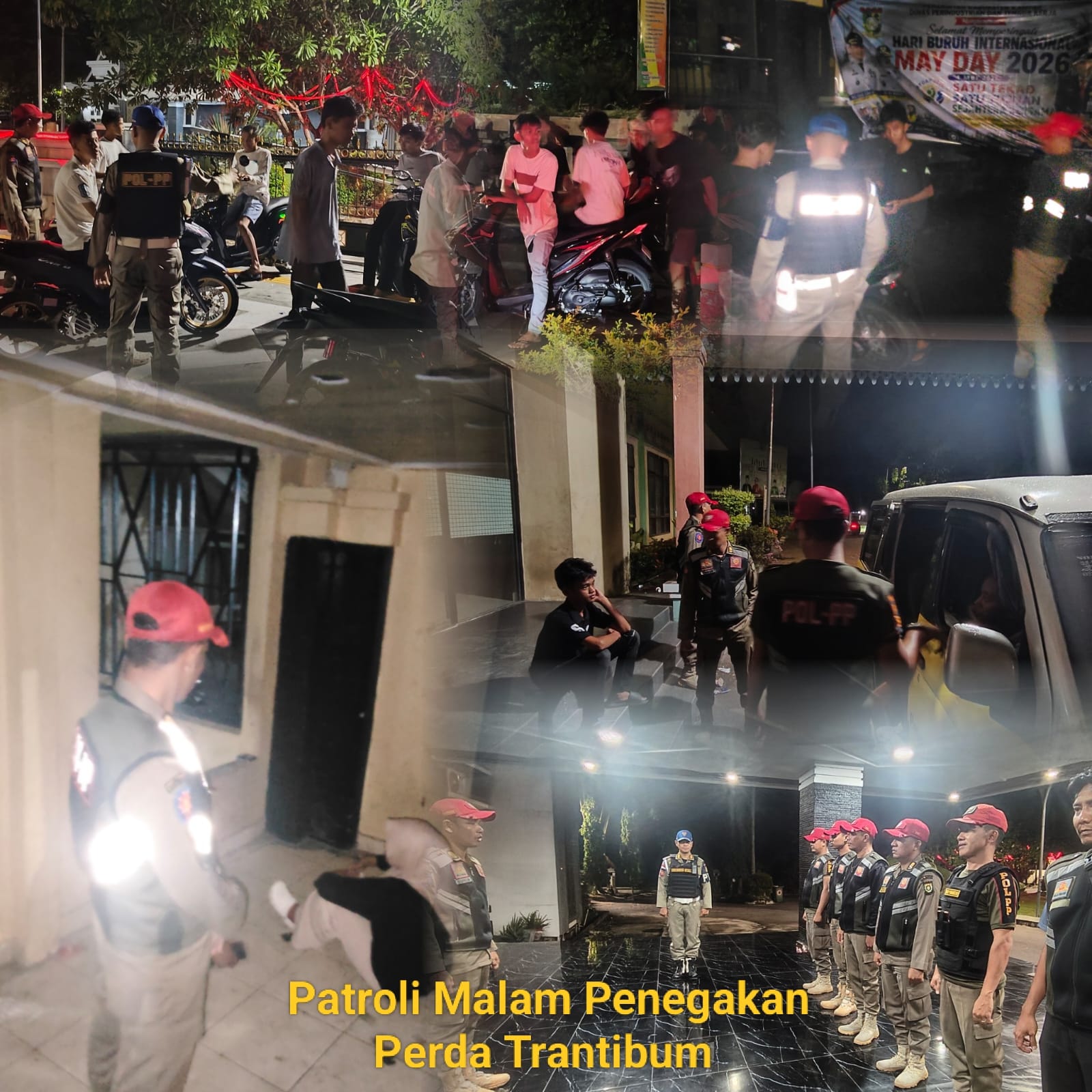 Jaga Ketertiban, Satpol PP Kampar Lakukan Patroli di Sejumlah Titik Keramaian